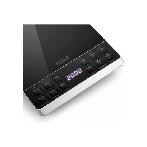 Настольная плита Kitfort КТ-139 серебристый/черный