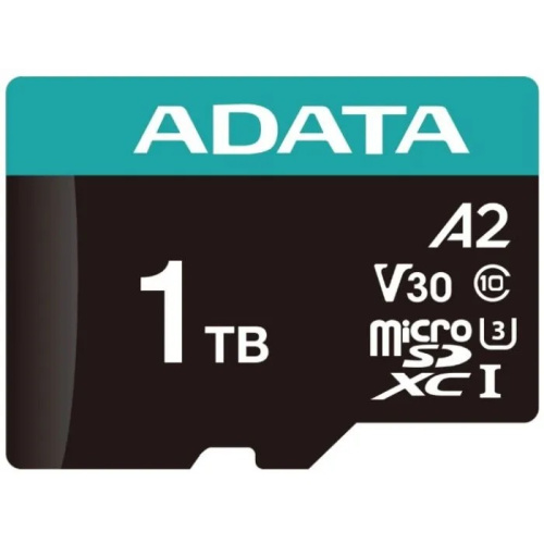Карта памяти A-DATA AUSDX1TUI3V30SA2-RA1 1TB microSDXC Class 10 UHS-I U3 V30S A2 100/80 MB/s (SD адаптер)