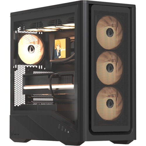 Корпус Formula V Line Air Power G9 Duo PA Black, ATX, Type-C*1, USB3.0*2, MESH/Glass Front Panel, Front 3x Performance ARGB, Rear 1x Performance ARGB