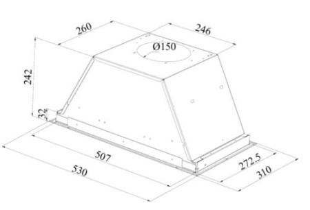 Вытяжка полновстраиваемая Hotpoint HPAE 52FLB X серебристый