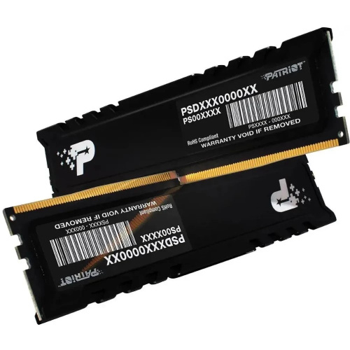 ОЗУ Patriot Signature Premium PSP564G4800KH1 DDR5 2x32GB 4800MHz RTL PC5-38400 CL40 DIMM 288-pin 1.1В kit single rank с радиатором Ret