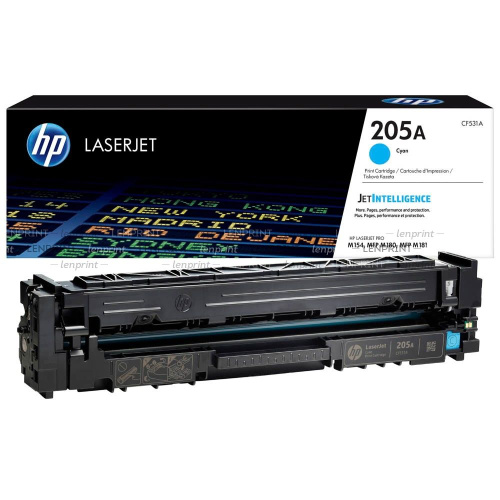 Картридж лазерный HP 205A CF531A голубой (900стр.) для HP MFP M180/181
