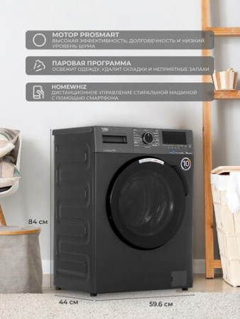 Стиральная машина Beko WSPE7H616A черный