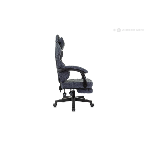 Кресло игровое Knight Lord/F темно-синий экомех крестов. пластик подст.для ног