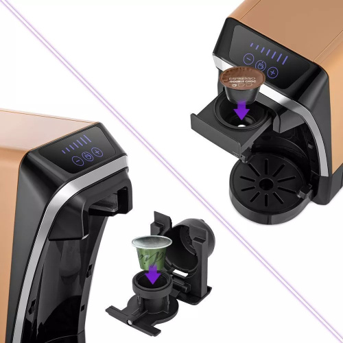 Кофемашина Kitfort КТ-7230 бежевый/черный