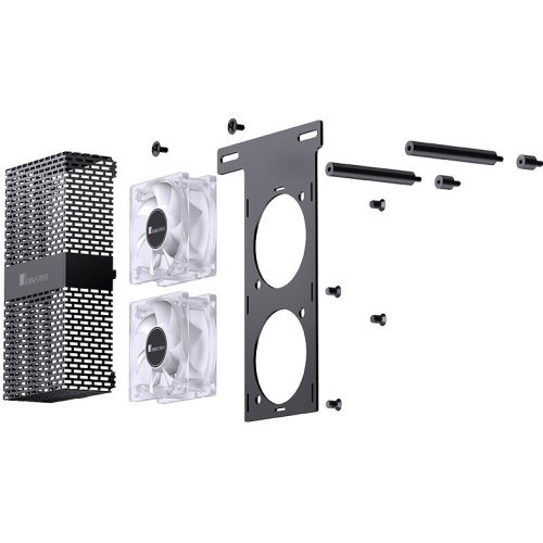 Радиатор для оперативной памяти JONSBO NF-2 ARGB Black (2x50mm ARGB FAN, черный, 4-pin, 3-pin 5V)