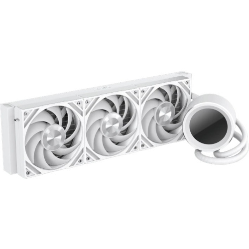 СВО SAMA Q60 (Q60-WHWANNO3-G) White (360mm, LED temp., ARGB/ Fans 3x120mm, 86CFM, 30dBA, 2600RPM)