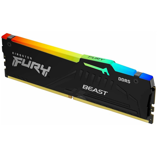 ОЗУ Kingston FURY Beast RGB XMP Gaming Memory (KF556C40BBAK2-16) DDR5 5600 16GB DIMM Non-ECC, CL40, 1.25V, (Kit of 2) 1RX16 40-40-40 28