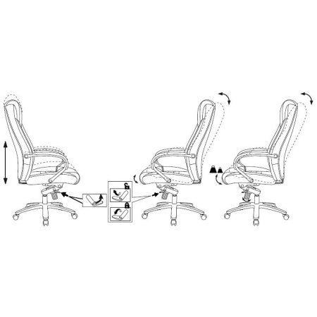 Кресло Бюрократ T-9924SL/Black кожа черный