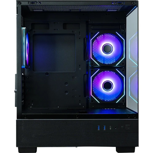 Корпус XASTRA Q400M 3ARGB-C6-UC Black (Q400M-3FM12A-C6-UC) mATX/Aquarium/Screewless/ 3x120mm ARGB PWM FM fans/Argb+PWM HUB 6port/ Type-C