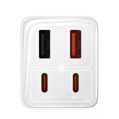 СЗУ Baseus GaN6 Pro (P10162705212-00) 100W EU Moon White