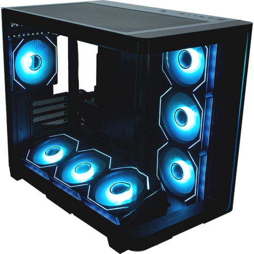 Корпус XASTRA QR600 7ARGB C10-UC (QR600-7FM12A-C10-UC-L) Black ATX/Aquarium/Curve Glass/Led Strip/7x120mm ARGB PWM FM fans/Argb+PWM HUB 10port/ Type-C