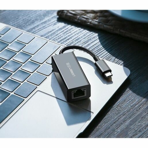 Сетевой адаптер UGREEN US236 50307 USB-C 3.1 GEN1 Male to 10/100/1000Mbps Ethernet Adapter Black