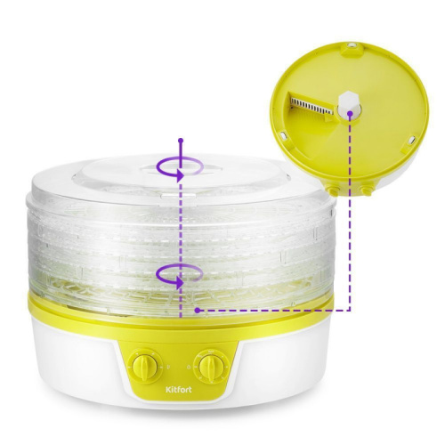 Сушка для фруктов и овощей Kitfort КТ-1935-2 5под белый