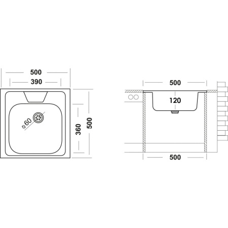 Мойка Ukinox Eco 500.500