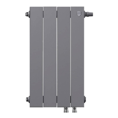 Биметаллический радиатор отопления  Royal Thermo Pianoforte 500 Vdr80 4 Секции Silver Satin