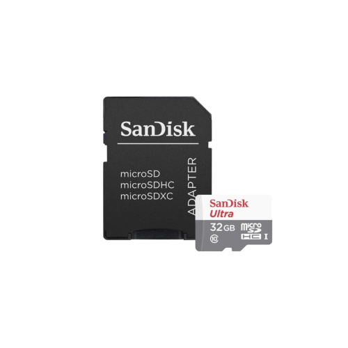 Карта памяти microSDHC SanDisk Class 10 Ultra UHS-I (SDSQUNR-032G-GN3MA) 32Gb 100MB/s +SD адаптер