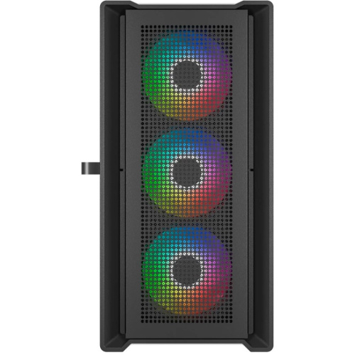 Корпус Powercase Alisio Micro X4B V2 (CAMCXB-A4), Tempered Glass, 4х 120mm ARGB fans, ARGB HUB, чёрный, mATX