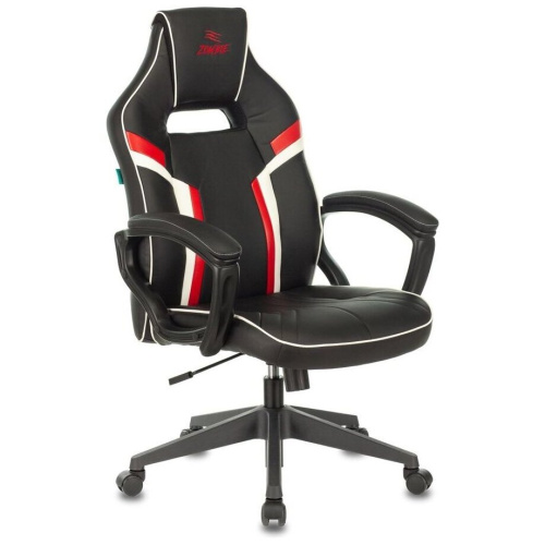 Кресло игровое ZOMBIE Z3 на колесиках, эко.кожа, черный/красный