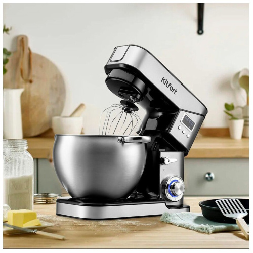 Миксер Kitfort КТ-3413 серебристый/черный