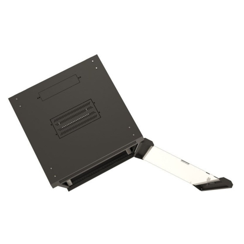 Шкаф коммутационный Hyperline TWB-0645-GP-RAL9004 настенный 6U 600x450мм пер.дв.стекл 60кг черный