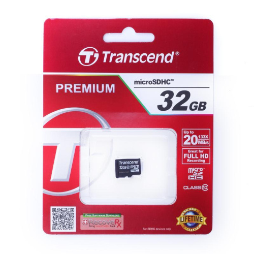 Карта памяти Transcend TS32GUSDC10 micro SDHC 32GB UHS-I Class 10 U1 без адаптера