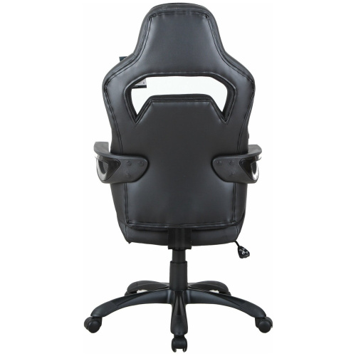 Кресло игровое BRABIX Nitro GM-001 на колесиках, эко.кожа/ткань, черный/черный