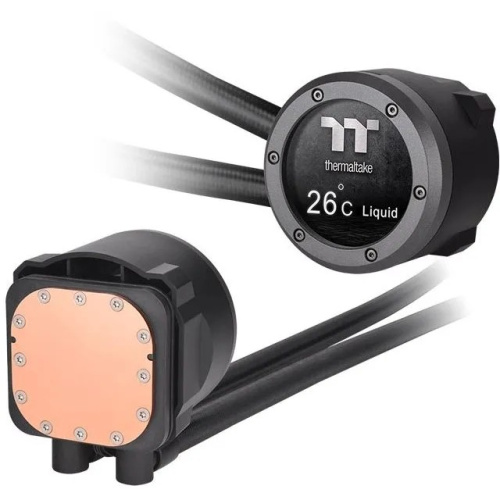 СВО Thermaltake TH280 V2 Ultra ARGB (CL-W385-PL14SW-A) Soc-AM5/AM4/1151/1200/1700 черный 4-pin 34.7dB Al+Cu LCD Ret