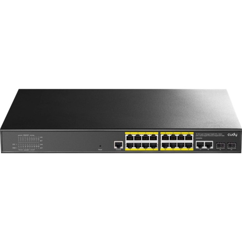 Коммутатор управляемый Cudy GS2018PS2-200W (L2) 16x1Гбит/с 2SFP 16PoE+ 200W