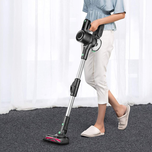 Вертикальный пылесос KITFORT КТ-5168-2 черно-зеленый