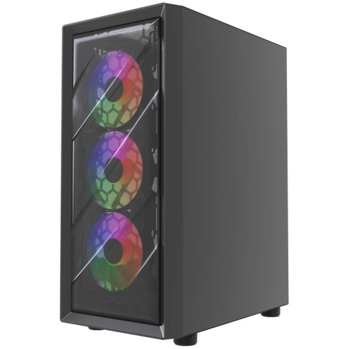 УЦ Корпус Powercase Mistral EA21 (CMAEA21-L4) Tempered Glass, 4x 120mm FRGB Fan, чёрный, ATX (плохая упаковка)