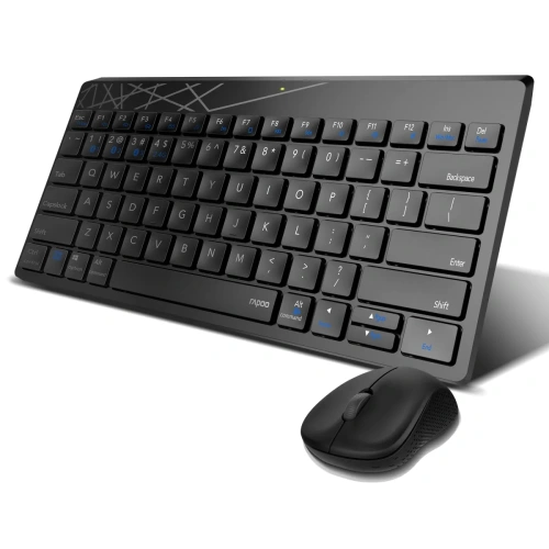 Комплект клавиатура и мышь RAPOO 8000M Multi-mode Wireless Keyboard & Mouse Black