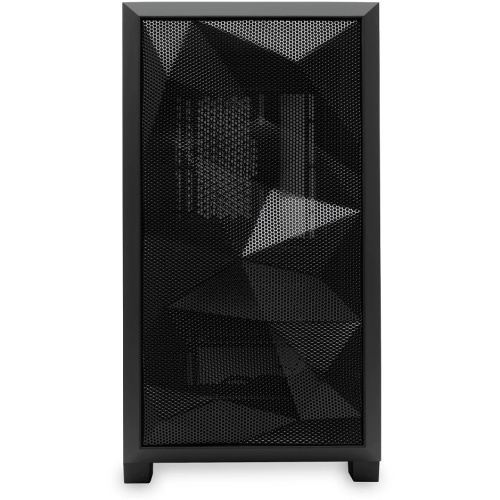Корпус HSPD M340 (M340-TGBK), без БП, Mesh Mid Tower, Black, TG, 0.5 SPCC, no fans, mATX, mITX, 165/350/200mm, 2x2.5", 4xPCI, 1xUSB-A 3.0